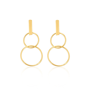 Vente en gros de 25 paires de boucles d'oreilles rondes en laiton plaqué or jaune, cadeau unique, bohème, bijoux faits à la main, boucles d'oreilles de mode - Product Image 1