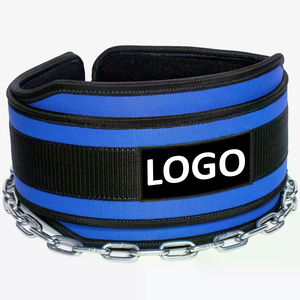 Hot Sale Custom Logo Neoprene Dip Belt for Weight Lifting Factory Provides <b>Waist</b> Back <b>Support</b> Steel Chain Fitness Safety Product - Product Image 1