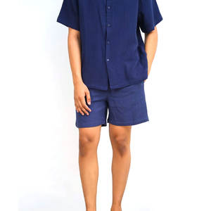 High Street Style 100% Cotton Men Casual Shorts-Color sólido liso Transpirable y ecológico Tallas personalizables - Product Image 1