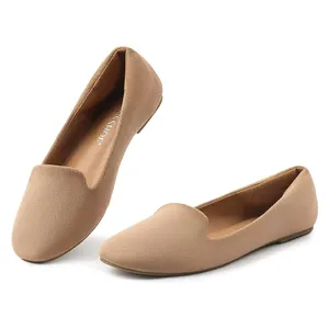 Fashion Slip On High Quality Shoes Ladies Flat Feet Shoes Pumps Women's Nude Flats