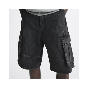 Custom Jeans Shorts Hombres 100% Algodón Heavyweight Acid Wash Shorts Streetwear Cargo Denim Shorts - Product Image 1