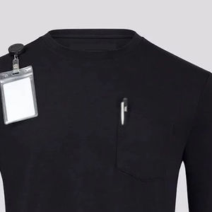 Camiseta Interior de Alta Calidad para Hospital, Enfermera, Poliéster, Elastano, Camisetas Negras para Hombre, Uniformes Médicos - Product Image 3