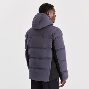 Veste matelassée isolée pour hommes Vêtements d'extérieur d'hiver matelassés avec capuche réglable, fermeture à glissière et coupe ajustée décontractée - Product Image 6