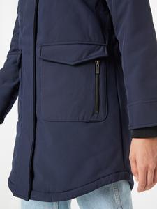 Vente en gros de parka Maastricht bleu nuit pour femmes veste d'hiver courte respirante à bulles matelassée en peluche tricotée - Product Image 4