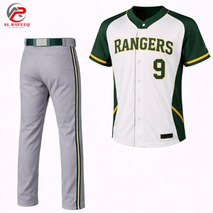 Uniforme de Fútbol de Poliéster de Alta Calidad con Diseño Personalizado y Cuello en V para Adultos, Conjuntos de Uniformes de Béisbol para Jugadores de Equipo - Product Image 1