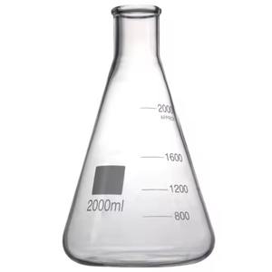 Fiole Erlenmeyer à col large de 100ml de qualité laboratoire en verre borosilicaté avec bord renforcé - Product Image 4
