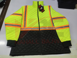 Chaqueta de trabajo suave de alta visibilidad para hombre, impermeable, transpirable, reflectante, ropa de seguridad, logotipo hecho de algodón y poliéster - Product Image 2