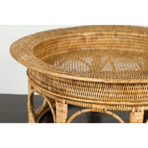 Plateau de piédestal en rotin élégant de Style vintage plateau de support en rotin pour comptoir décoration intérieure en gros et ustensiles de cuisine du Vietnam - Product Image 4