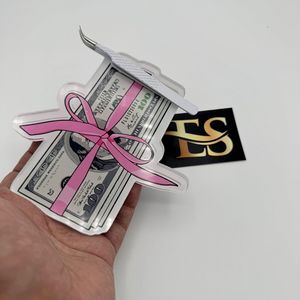 Dollar Bow Nueva llegada Azulejo de pestañas sostenible Personalizar color y diseños Azulejos de pestañas acrílicas Placa Azulejo de fabricación de pestañas - Product Image 4