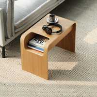 Table d'appoint en C en bois Table de canapé à cadre en bois durable parfaite pour le salon, la chambre ou le coin bureau
