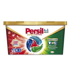 Discos Persil Expert para Eliminar Manchas, Cápsulas de Lavado Universales 4 en 1, 11 Dosis - Product Image 3