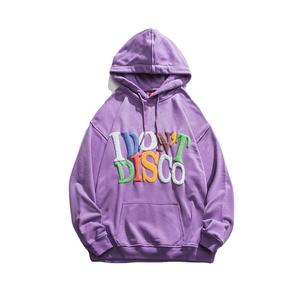 เสื้อฮู้ดดี้ผู้ชายแฟชั่นใหม่สำหรับฤดูหนาว ผ้าฟลีซหนานุ่ม 100% ผ้าฝ้าย พิมพ์ลายซิลค์สกรีนตามสั่ง ย้อมสีพื้น ตัดขอบดิบ - Product Image 3