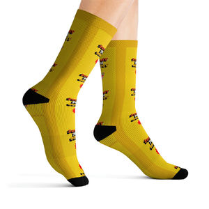 Chaussettes de sport en polyester pour sublimation, antibactériennes, séchage rapide, respirantes, MOQ 10 paires, couleurs et logos personnalisés pour le sport et le fitness - Product Image 1