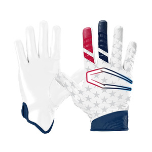 Venta al por mayor Guantes de fútbol americano Receptor de fútbol Guantes de dedo completo Guantes de fútbol americano con agarre de látex - Product Image 2
