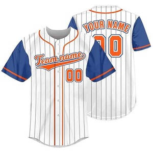 Custom Manufactured Unisex Baseball Jersey Short Sleeve Solid Digital Print Four-Way Stretch Breathable Quick Dry 100% Sports - Product Image 4