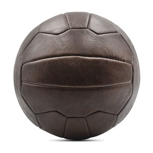 RETRO Heritage Brown Leather Soccer <b>ball</b> Vintage Leather Soccer <b>Ball</b> 18 Panel Retro Look High Quality Real Leather - Product Image 4