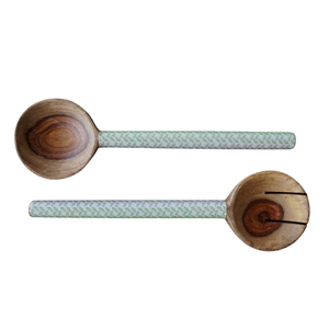 Ustensiles de dîner en bois cuillères couverts couteau fourchette cuillère couleur bois couverts ensemble avec manche triangulaire fournitures de table - Product Image 3