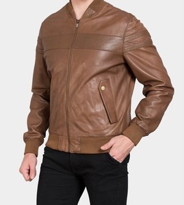 Nuevo estilo 2025 ropa de hombre moda hombres chaqueta de cuero de cordero Negro hombres chaquetas de cuero chaqueta para hombres - Product Image 3
