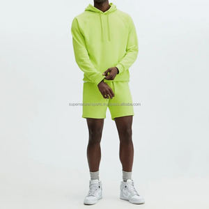 Sweat-shirt de course en polaire vert fluorescent de haute qualité pour hommes avec capuche Veste d'hiver épaisse à imprimé à la mode - Product Image 3