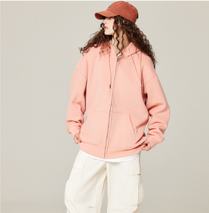 Personnalisé Haute Qualité 500 Gsm Épais Coton Hommes Vintage Pleine Fermeture Éclair À Capuche 100% Coton Toile Solide Motif Logo Vêtements D'hiver - Product Image 6