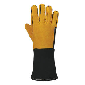 Guantes de soldadura de cuero y protección de las manos del soldador Guantes de trabajo duraderos para seguridad OEM disponible - Product Image 1