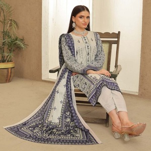 Eid saled ชุดเดรสปักลายสไตล์ปากีสถานสำหรับผู้หญิงสามชิ้นสไตล์อินเดีย - Product Image 6