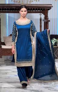 Costume brodé en pur coton cambric de qualité supérieure Dupatta imprimé numérique vibrant pour les fêtes élégantes ethniques pakistanaises indiennes - Product Image 2