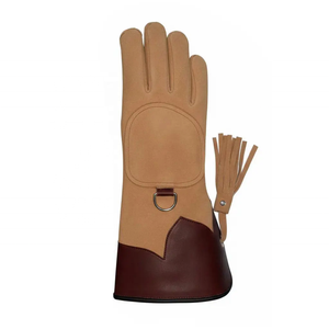 Guantes de Cetrería de Cuero con Borla y Anillo en D para Manipulación de Aves, Equipo de Caza, Talla Única, Color Sólido, Duraderos - Product Image 3