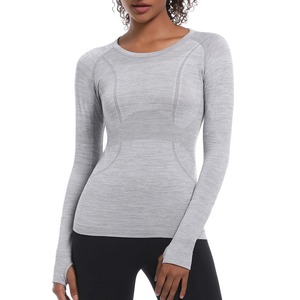 Haut d'entraînement à manches longues Tech Gym Fitness Yoga Vêtements Chemises de course Pilates Vêtements SeamlessWear Chemise de sport - Product Image 5