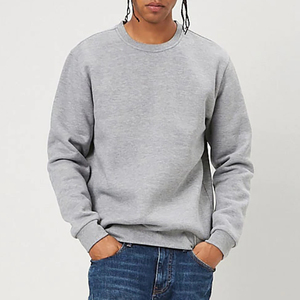 Liso de cuello redondo sudaderas para hombre Casual Fit Pullover Sweat Jumpers Regular Blended Cotton Fleece Hoodies hombres - Product Image 4
