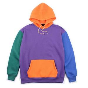 Precio al por mayor invierno hombres 100% algodón manga larga pulóver sudaderas con capucha nuevo diseño básico contraste Color bordado - Product Image 1