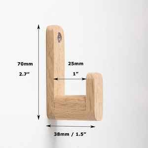 Heavy-Duty Pine Wood Wall <b>Hooks</b> for <b>Bathroom</b> Bedroom Living Room for Hanging Coats <b>Towels</b> Other Items Versatile Design Kitchen - Product Image 4