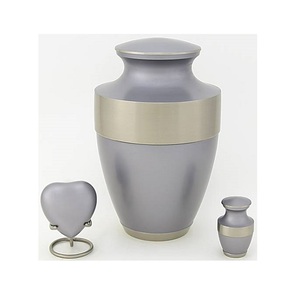 Urnas de cremación verdes de alta calidad, urnas de recuerdo de aluminio de latón y Metal europeo, fabricante de suministros funerarios para cenizas humanas para adultos - Product Image 4