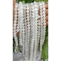 Perles en vrac d'agate blanche de 8 mm, prix d'usine en gros, perles de cristal naturel authentiques, décoration Feng Shui pour la maison