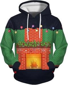 Nueva Sudadera con Capucha Navideña para Hombre, Cómoda y Moderna, 100% Poliéster, con Logotipo Personalizado, MOQ Bajo - Product Image 5