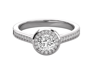 Anillo de Compromiso de Boda, Plata de Ley 925 con Diamante Certificado por IGI, Chapado en Oro de 14K, Anillo de Novia Clásico para Mujer - Product Image 5