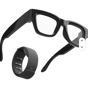 Gafas Inteligentes con IA 2025, Pantalla HUD Integrada, Realidad Aumentada AR, Tecnología Portátil, Marco Negro Brillante - Product Image 1