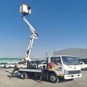 Heavy duty Cherry Picker 60 foot telescopic reach 4WD with rough terrain tires and 250 kg max platform weight capacity For Sale - Product Image 1