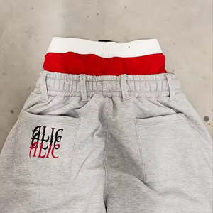 กางเกงวอร์มขาบานสำหรับผู้ชายกางเกงวอร์มผ้าคอตตอนแนวสตรีทฮิปฮอปลำลองผ้าคอตตอนทรงหลวมโอเวอร์ไซส์ออกแบบได้ตามต้องการ - Product Image 4