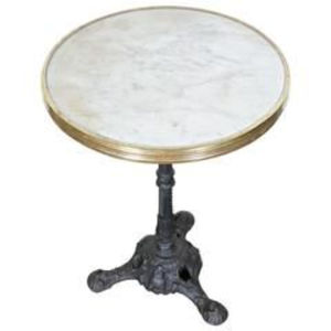 Classic <b>Square</b> <b>Coffee</b> <b>Table</b> <b>Marble</b> Tabletop With Brass Edge Black Iron Base Parisian Style Indoor Outdoor Restaurant Furniture - Product Image 5