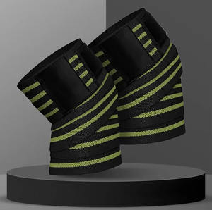 Bandes de genou pour hommes et femmes avec sangle en caoutchouc pour squats, musculation, haltérophilie, soutien de compression - Product Image 1