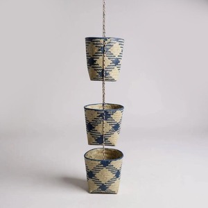 ตะกร้าห้อยเก็บของทำจากหญ้าทะเล ตะกร้าห้อยสำหรับห้องครัว ตู้เก็บของ ชั้นวางของ - Product Image 1