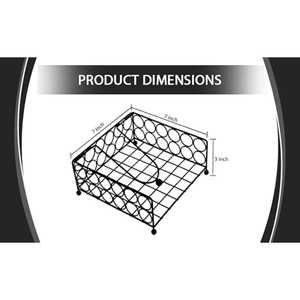 Modern Lattice Metal Napkin Tissue Holder for Kitchen Dining Table <b>Weighted</b> <b>Arm</b> Tissue Basket Wholesale Supplies - Product Image 2