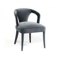 Chaise de salle à manger HEC Mary Q de luxe, faite à la main, en velours moderne, pour salle à manger, bar à domicile, club