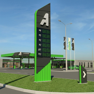 Pilar Publicitario para Gasolinera al Aire Libre, Letrero LED, Tótem Digital de Precios - Product Image 3