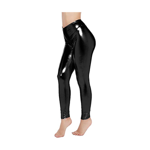 Pantalon de survêtement en cuir de vachette Original pour femmes Top-Quty Sexy Bla Street Style hiver pantalon en cuir de vachette avant approvisionnement ODM - Product Image 1