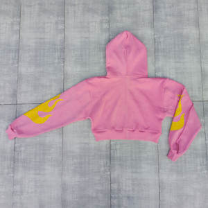 Conjunto Deportivo de 2 Piezas para Mujer, Sudadera Corta con Capucha y Pantalones Cortos, 100% Algodón, Estilo Urbano, para Invierno - Product Image 3