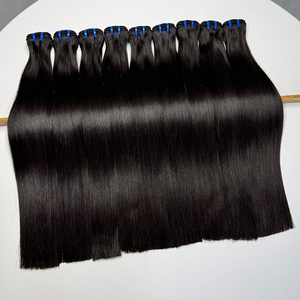 Long Silky Bone Straight Human Hair Bundles Natural <b>Black</b> Full Density Double Weft Hair For Quick Weave And <b>Wig</b> Styles - Product Image 2