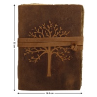 Diario de Viaje Retro Hecho a Mano, Exclusivo, con Grabado de Árbol de la Vida, Cuaderno de Cuero Estilo Vintage, Libro de Bocetos de Tapa Blanda, Regalo, Acuarela