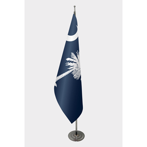 Drapeau d'intérieur personnalisé 3x5 pieds de la Caroline du Sud pour les officiels de l'État, techniques d'impression numérique, matériaux nylon, coton, plastique, sur mesure - Product Image 1